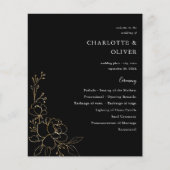 予算金ゴールドランドフローラ結婚式プログラムBL (正面)