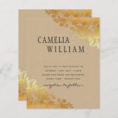 予算金ゴールドレースクラシックアンパサンド結婚式 (正面/裏面)