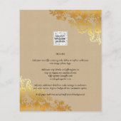 予算金ゴールドレースクラシックアンパサンド結婚式 (裏面)