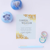 予算金ゴールドレースクラシックアンパサンド結婚式 チラシ (シングル)