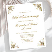 予算金ゴールドヴィンテージ50周年記念招待状