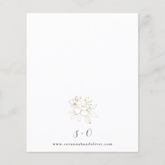 予算金ゴールド並び結婚フローラ (裏面)