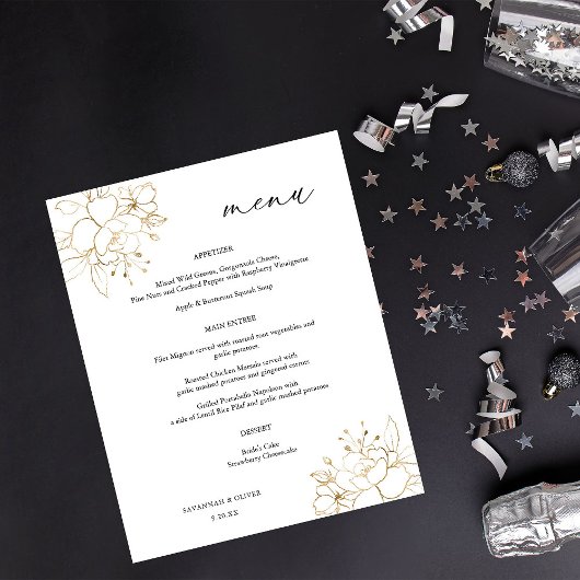 予算金ゴールド並結婚びフローラ式 – 白 チラシ