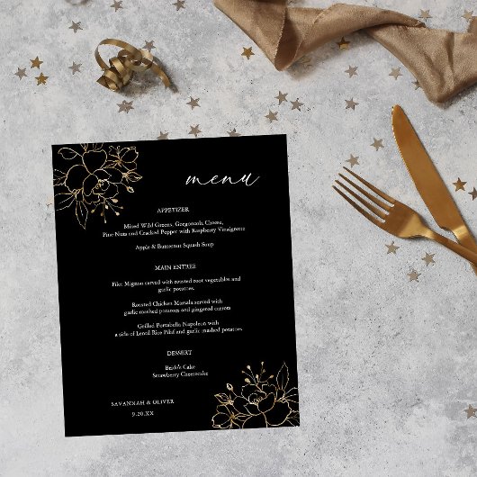 予算金ゴールド並結婚びフローラ式 – 黒 チラシ