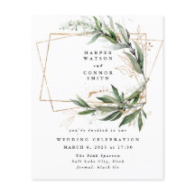 予算金ゴールド幾何学的ユーカリエレガントモス