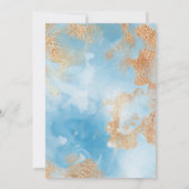 予算金ゴールド抽象芸術エレガモダンントウェディング 招待状 (裏面)