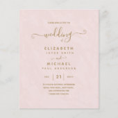 予算金ゴールド文字モノクロ両面エレガント (正面)