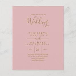 予算金ゴールド文字モノクロ両面エレガント チラシ