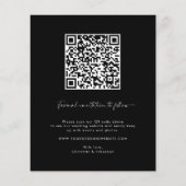 予算金ゴールド書道の写真Save the Date Card チラシ (裏面)