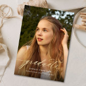 予算金ゴールド書道卒業写真 招待状