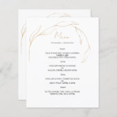 予算金ゴールド結婚フローラのメニュー。 (正面/裏面)