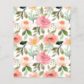 予算金ゴールド赤面ピンクフローラブライダルブランチ (裏面)