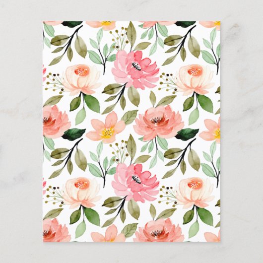 予算金ゴールド赤面ピンクフローラブライダルブランチ (裏面)