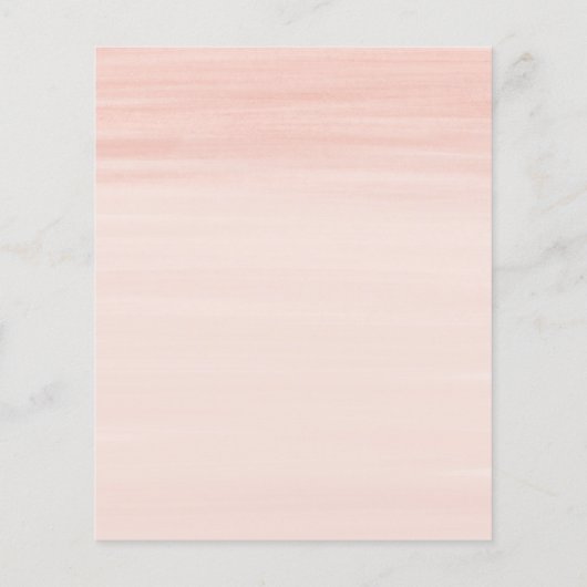 予算金ゴールド赤面ピンクフローラベビーシャワーブランチ (裏面)