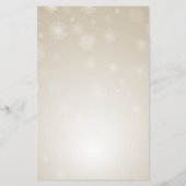 予算金ゴールド雪の結晶の冬の結婚式の招待状 (裏面)