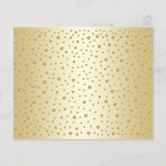 予算金ゴールド50周年記念写真招待状 チラシ (裏面)