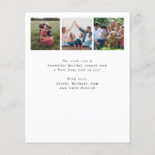 予算金ゴールド6写真メリークリスマスホリデーカード (裏面)