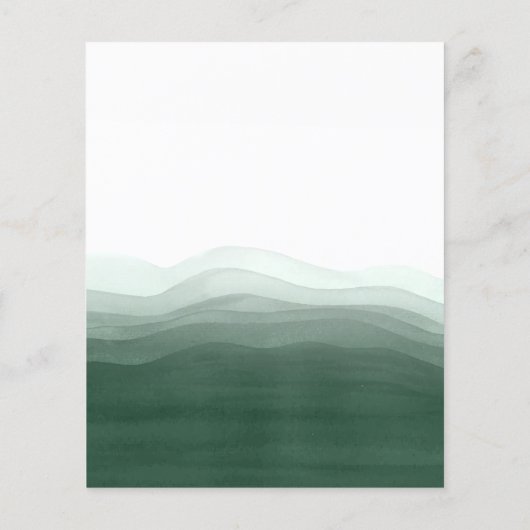 予算金ゴールド&エメラルドウォーターカラーサプライズ誕生日 (裏面)