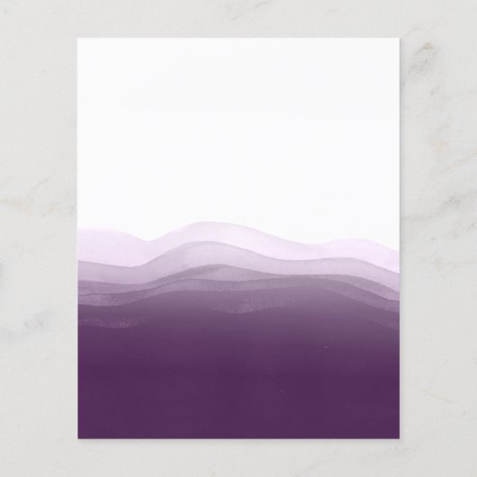 予算金ゴールド&パープルウォーターカラーサプライズ誕生日 (裏面)