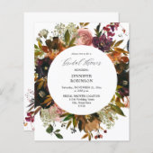 予算金ゴールド、パープル&赤面ピンクブライダルシャワー (正面/裏面)