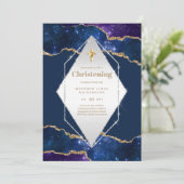 予算銀河系《キリスト教》洗礼式や命名式招待状バプティスバウティゾ 招待状 (スタンド正面)