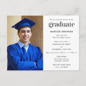 予算高校卒業党招待状 ポストカード (正面)