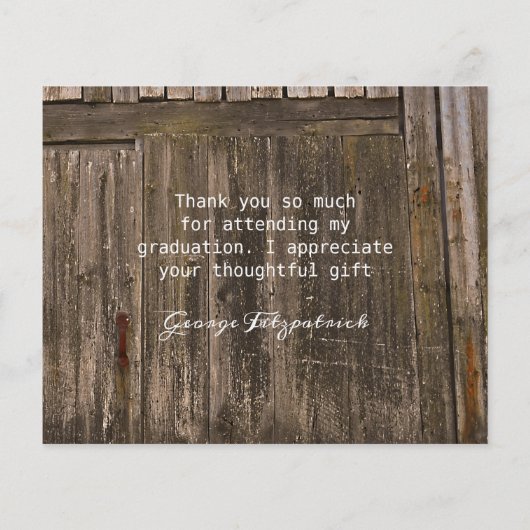 予算高素朴校卒業ありがとう (裏面)