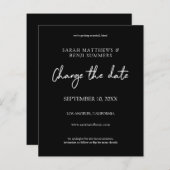 予算黒白 – 黒日付の変更 (正面/裏面)