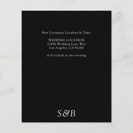 予算黒白 – 黒日付の変更 (裏面)