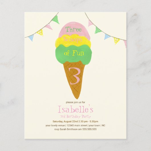 予算3杯の楽しみ 3歳の誕生日パーティー (正面)