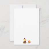 予算1ハッピーキャンパーウッズキャンピング1st誕生日 ノートカード (裏面)