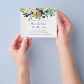 予算100thフローラ誕生日パーティーへの招待 チラシ (手)