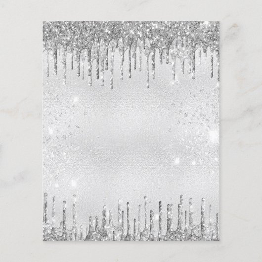 予算10th誕生日シルバーグリッター招待 (裏面)