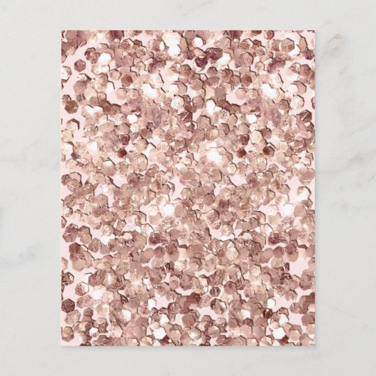 予算13モダン番目の誕生日バラ金ゴールドパーティー チラシ (裏面)