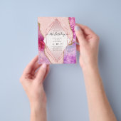 予算16th誕生日キラキラAGATEスパークル招待状 チラシ (手)