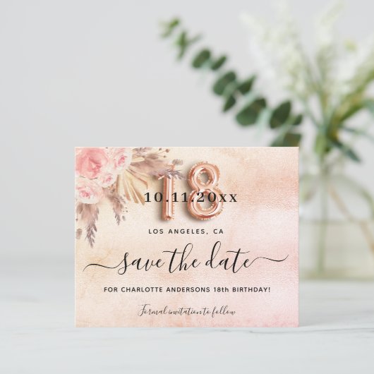 予算18th誕生日パンパバラ日付を保存 (スタンド正面)