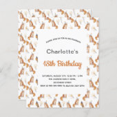 予算18th誕生日パーティー猫ホワイトゴールデン (正面/裏面)