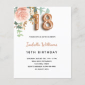 予算18th誕生日フローラバラ金ゴールドユーカリ (正面)