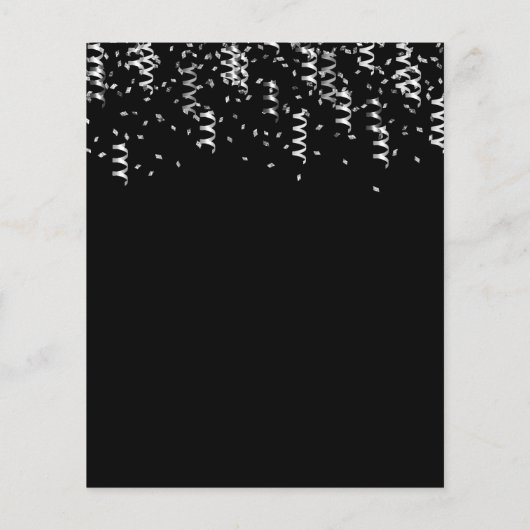 予算18th誕生日ブラックシルバーヒョウパーティー (裏面)