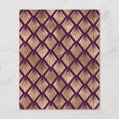 予算1920年代ヴィンテージデコパープル金ゴールド結婚ズ (裏面)