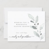 予算1st結婚したクリスマス紅葉フォトホリデー (裏面)