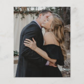 予算2の写真のスクリプトエレガント結婚式招待状 (裏面)