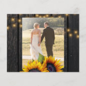 予算2の写真の素朴結婚なサンキューカード チラシ (裏面)