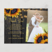 予算2の写真の素朴結婚なサンキューカード チラシ (正面)