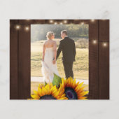 予算2の写真の素朴結婚なサンキューカード チラシ (裏面)