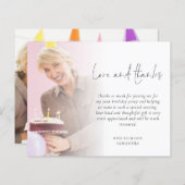 予算2フォトオーバーレイ誕生日パーティーありがとう (正面/裏面)