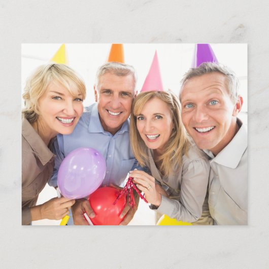 予算2フォトオーバーレイ誕生日パーティーありがとう (裏面)