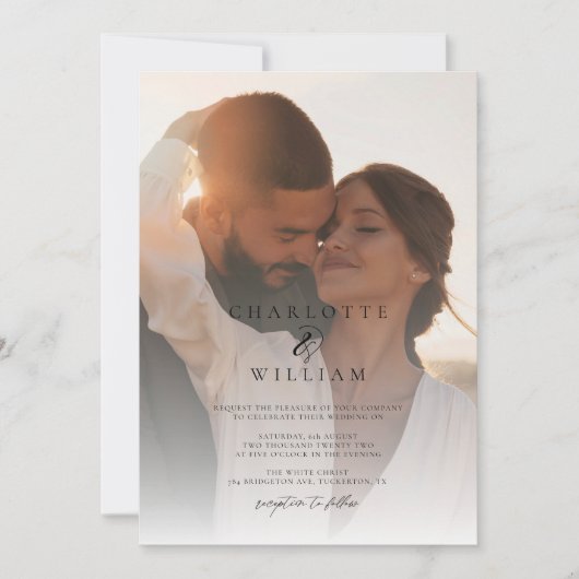 予算2フォトシンプル結婚式招待状 招待状 (正面)