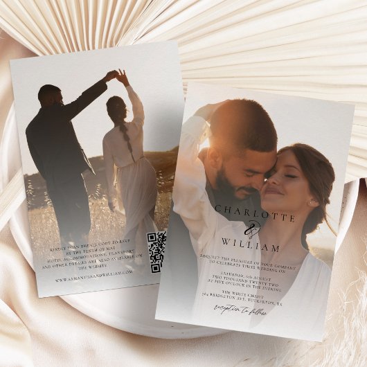 予算2フォトシンプル結婚式招待状 招待状