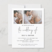 予算2フォトスクリプトQRコード結婚式招待状 (正面)